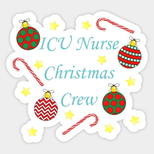 ICU Nurse Christmas Crew (Blue) Sticker